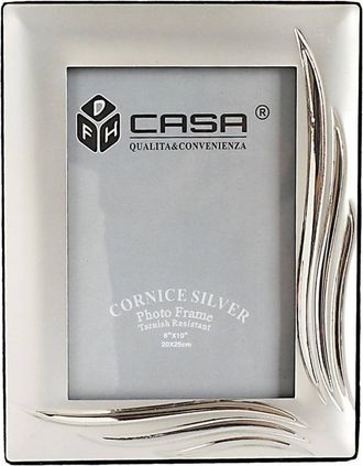 Trade Shop Trade Shop - Frame Photo Port Photo 20x25cm Silver Satin Effect Leaves