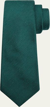 Kiton Mens Raw Silk 7-Fold Tie