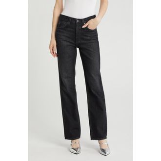 AG - Adriano Goldschmied Alexxis Acid Wash High Waist Straight Leg Jeans in Montenegro at Nordstrom Rack, Size 31