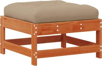 vidaXL Reposapi&eacute;s De Jard&iacute;n Con Coj&iacute;n Madera De Pino Maciza Vidaxl