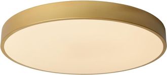 Lucide L&aacute;mpara de techo de acr&iacute;lico con 1 LED integrado, oro mate / lat&oacute;n