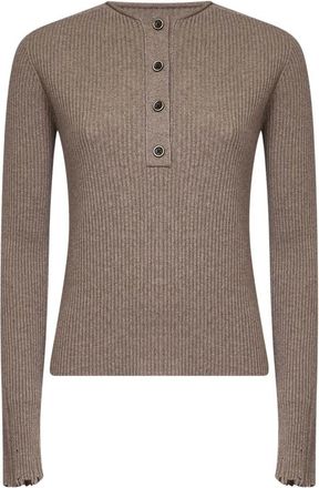 Uma Wang Uma Wang Truien - Dames - Cashmere truien - Bruin - M - Kasjmier - Truien & Vesten