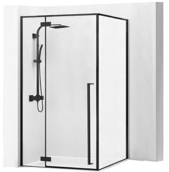 Rea Rea - Mampara De Ducha Fargo Negro Mat 90x120
