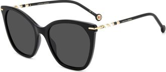 Carolina Herrera Zonnebril - Dames - Zonnebrillen - Zwart - 56 MM - Accessoires