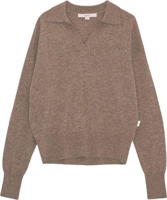 Remain Brown Knit Polo Shirt