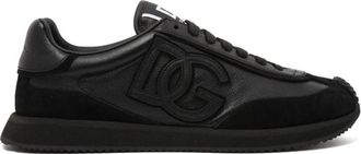 Dolce & Gabbana Cushion Calfskin Sneaker - Heren - Sneakers - Zwart - 40 1/2 EU - Katoen - Schoenen