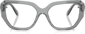 Swarovski 55mm Geometric Optical Glasses in Transparent Grey at Nordstrom