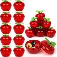 OEM Juego De 20 Cajas De Pl&aacute;stico Con Forma De Manzana Para &Aacute;rboles De Navidad, Adornos Navide&ntilde;os, Decoraciones Para Fiestas, Bodas, Fruta, Material Escol