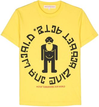 Walter Van Beirendonck logo print cotton T-shirt - men - Cotton - L - Yellow