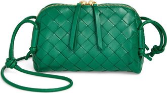 Bottega Veneta Mini Concert Intrecciato Leather Crossbody Bag in 3197 Jungle-Gold at Nordstrom