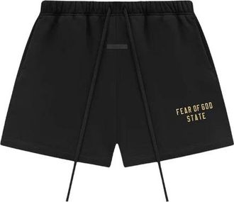 Fear of God Essentials Fleece Voetbalshort - Heren - Fitness - Zwart - L - Katoen - Fitness