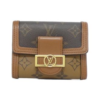 Louis Vuitton Marron Coated Canvas Wallet (Tri-Fold) (Pre-Owned)
