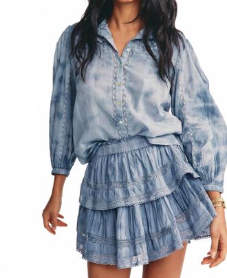 LoveShackFancy Ronda Top In Blue