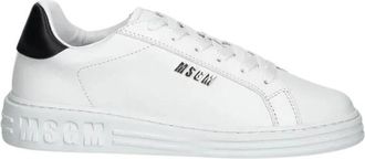 Msgm Platform Leren Sneakers - Dames - Sneakers - Wit - 36 EU - Leer - Schoenen