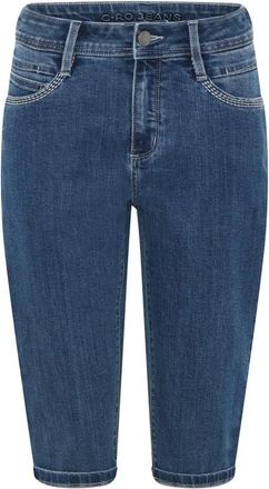 C.Ro Stijlvolle Capri Denim Broek - Dames - Denim shorts - Blauw - 2XL - Denim - Korte Broeken