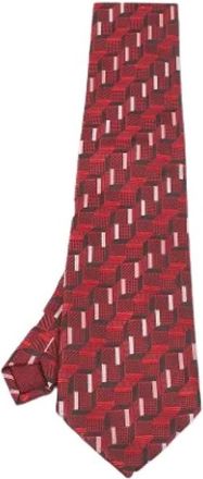 Valentino Pre-owned Accessories, male, Multicolor, Size: ONE SIZE Pre-owned Striped Jacquard Silk Scarf