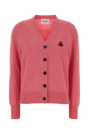 Isabel Marant Dark Pink Cotton Blend Karina Cardigan