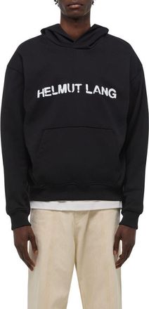 Helmut Lang Stencil Logo Graphic Hoodie in Black at Nordstrom, Size Xx-Large