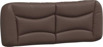 vidaXL Cabecero De Cama Acolchado Cuero Sint&eacute;tico Marr&oacute;n 140 Cm Vidaxl