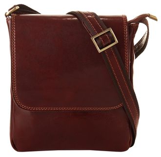 Pik&eacute; Umh&auml;ngetasche PIK&Eacute;, Damen, Gr. B/H/T: 23cm x 21cm x 4cm onesize, braun, Leder, beschichtet, gl&auml;nzend, Taschen Umh&auml;ngetasche, echt Leder, Made in Italy