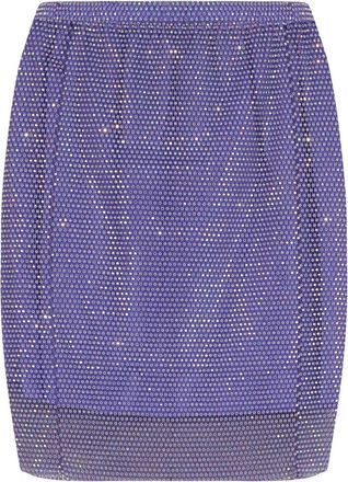 Santa Brands Nette Minirok met Strass - Dames - Korte rokken - Paars - XS - Katoen - Rokken