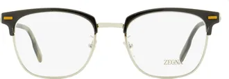 Ermenegildo Zegna EZ5250-H Metal-Acetate Browline Eyeglasses - Gray