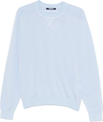 Jacquemus Blue Logo Crew Neck Sweater
