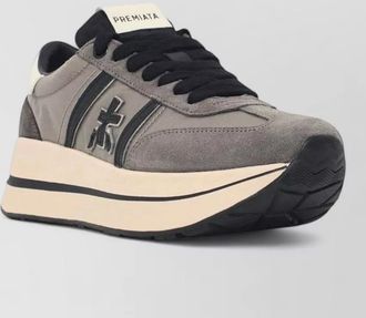 Premiata leather low-top sneakers