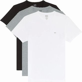Diesel Mens Diesel Jakethreepack Mens T Shirts 3x Pack - Black/Grey/White - Size: 42