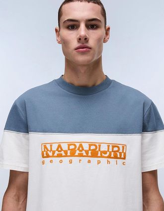 Napapijri Mens Napapijri Mens Saturnia Short Sleeve T-Shirt - White - Size: 42