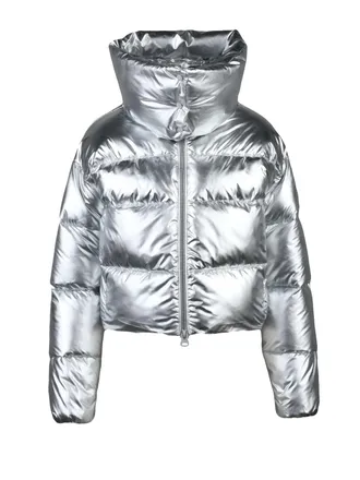 Save The Duck Silver Polyester Down Jacket
