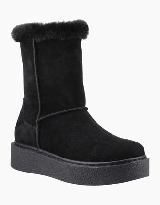 Hush Puppies Womens Becca Womens Calf Boots - Black - Size: 4