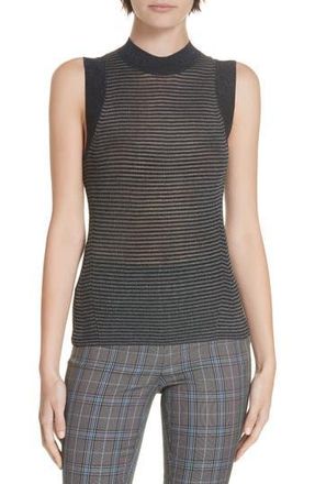 Rag & Bone Raina Metallic Stripe Tank Top in Denim Blue at Nordstrom Rack, Size X-Small