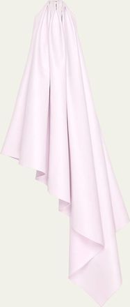 Givenchy Asymmetric Draped Leather Halter Midi Dress