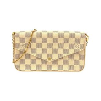 Louis Vuitton Pre-owned Pochette Felicie Damier Azur Shoulder Bag - Dames - Pre-owned - Beige - Maat: ONE Size Taf