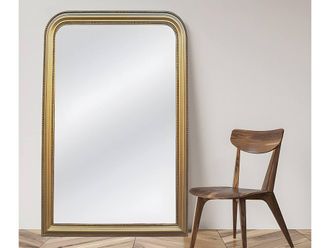 Vente-Unique Vintage-Style Wood Frame Mirror - L 80 X H 110 Cm - Paulownia Wood in Gold