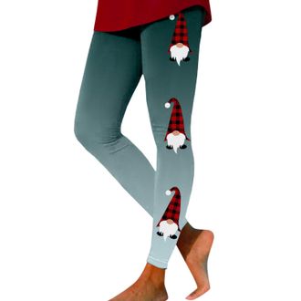 Generic Womens Christmas Novelty Print Legging Yoga Leggings Christmas Legging Snowflake Santa Reindeer Stretch Funny Yoga Pants Xmas Costume Ladies Winter Th