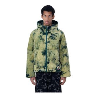 Brain Dead Jassen, Heren, Groen, M, Katoen, Corduroy Jas met Capuchon