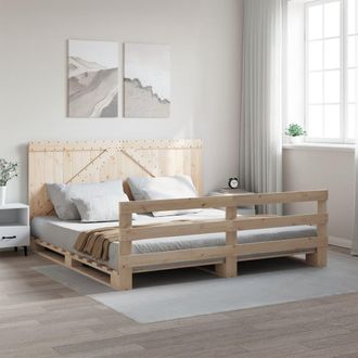 vidaXL Vidaxl - Estructura De Cama Con Cabecero Madera Maciza De Pino 200x200cm