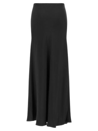 Fabiana Filippi Shiny Satin Flared Skirt - Black
