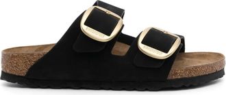 Birkenstock Arizona Big Fibbia nero, pelle nubuck