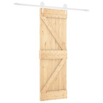 vidaXL Puerta Corredera Natural Y Blanco 70 X 210 Cm Vidaxl