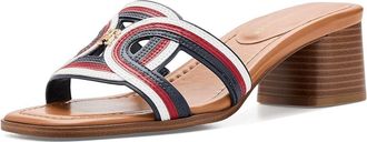 Tommy Hilfiger Marica Womens Sandals Dark Blue : 7.5 M, Faux Leather
