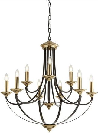 Searchlight Belfry - L&aacute;mpara Colgante Con Brazos M&uacute;ltiples De 9 Luces, Bronce Oscuro, Marr&oacute;n, E14 - Searchlight