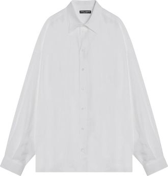 Dolce & Gabbana Heren, Overhemden, Wit, Maat: 3XL Linnen