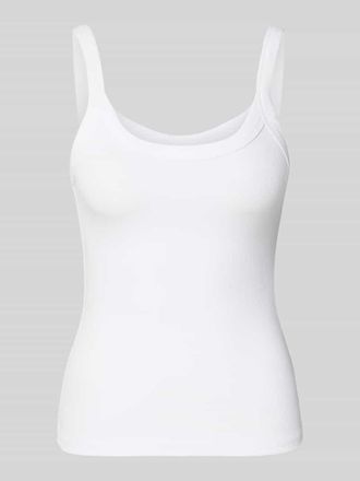 Gina Tricot Tr&auml;gertop in Ripp-Optik in Weiss, Gr&ouml;&szlig;e XL