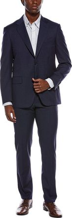 Canali 2Pc Wool Suit With Flat Front Pant