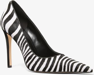 Michael Kors Elyse Zebra Print Calf Hair Pump