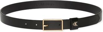 Calvin Klein rectangular-buckle belt - women - Calf Leather - 90 - Black