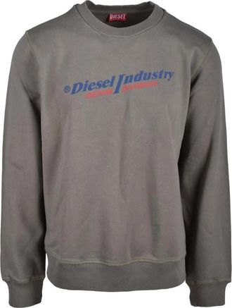 Diesel Katoenen sweatshirt - Model: Felpa - Heren - Sweatshirts - Groen - M - Katoen - Hoodies & sweatvesten